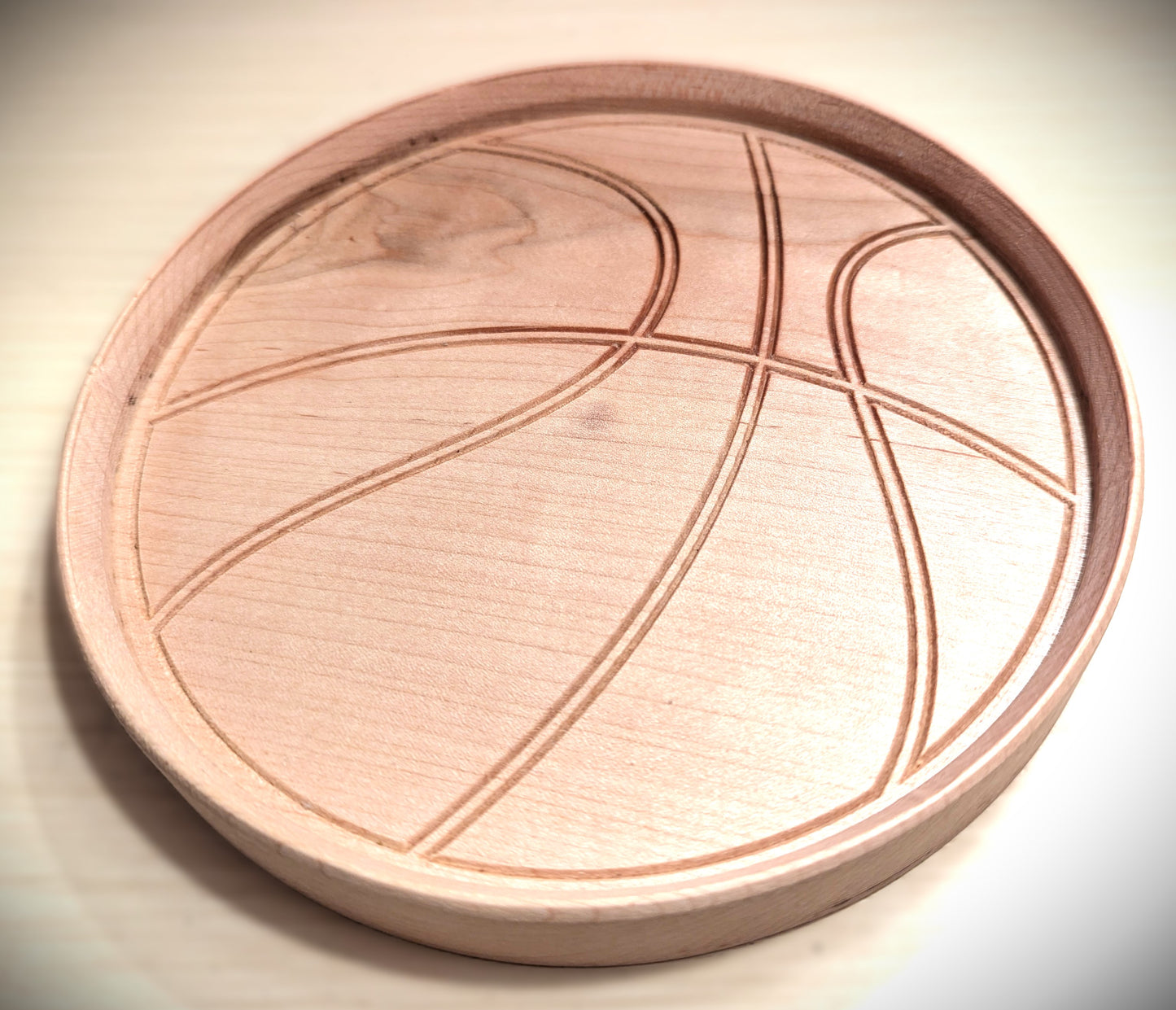 Valet tray or dish for storing keys, jewelry, food, tobacco. Gift for basketball-lover. Made in Asheville, NC.