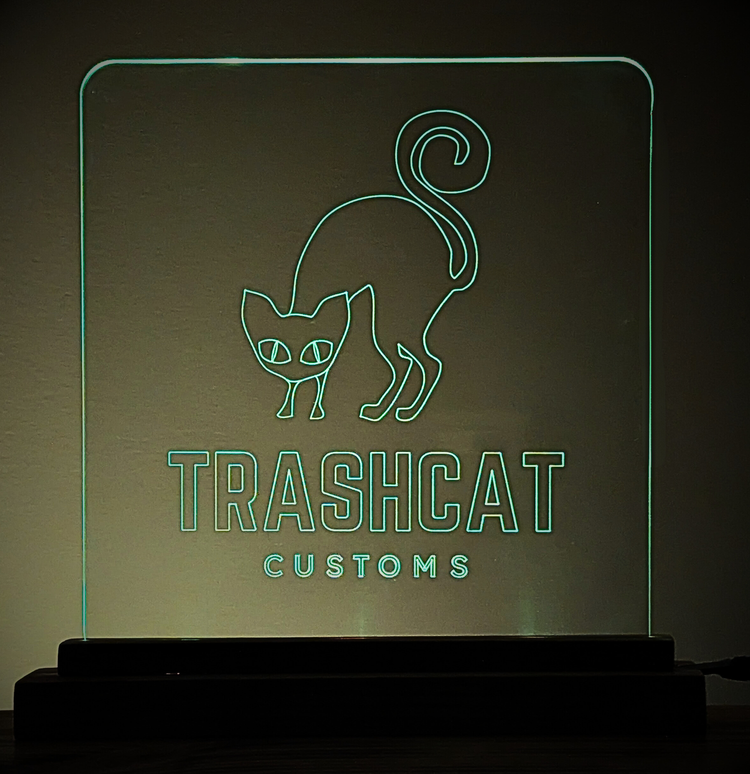 Made in Asheville, NC, this custom logo LED lamp can be placed in the window of your business to draw customers in!