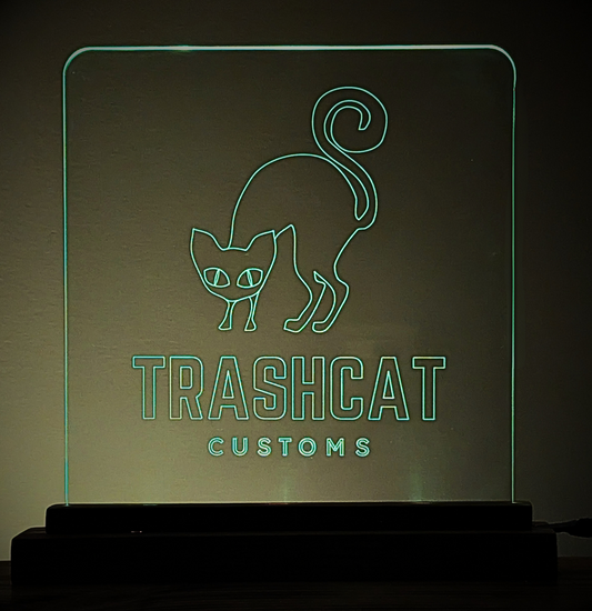 Made in Asheville, NC, this custom logo LED lamp can be placed in the window of your business to draw customers in!