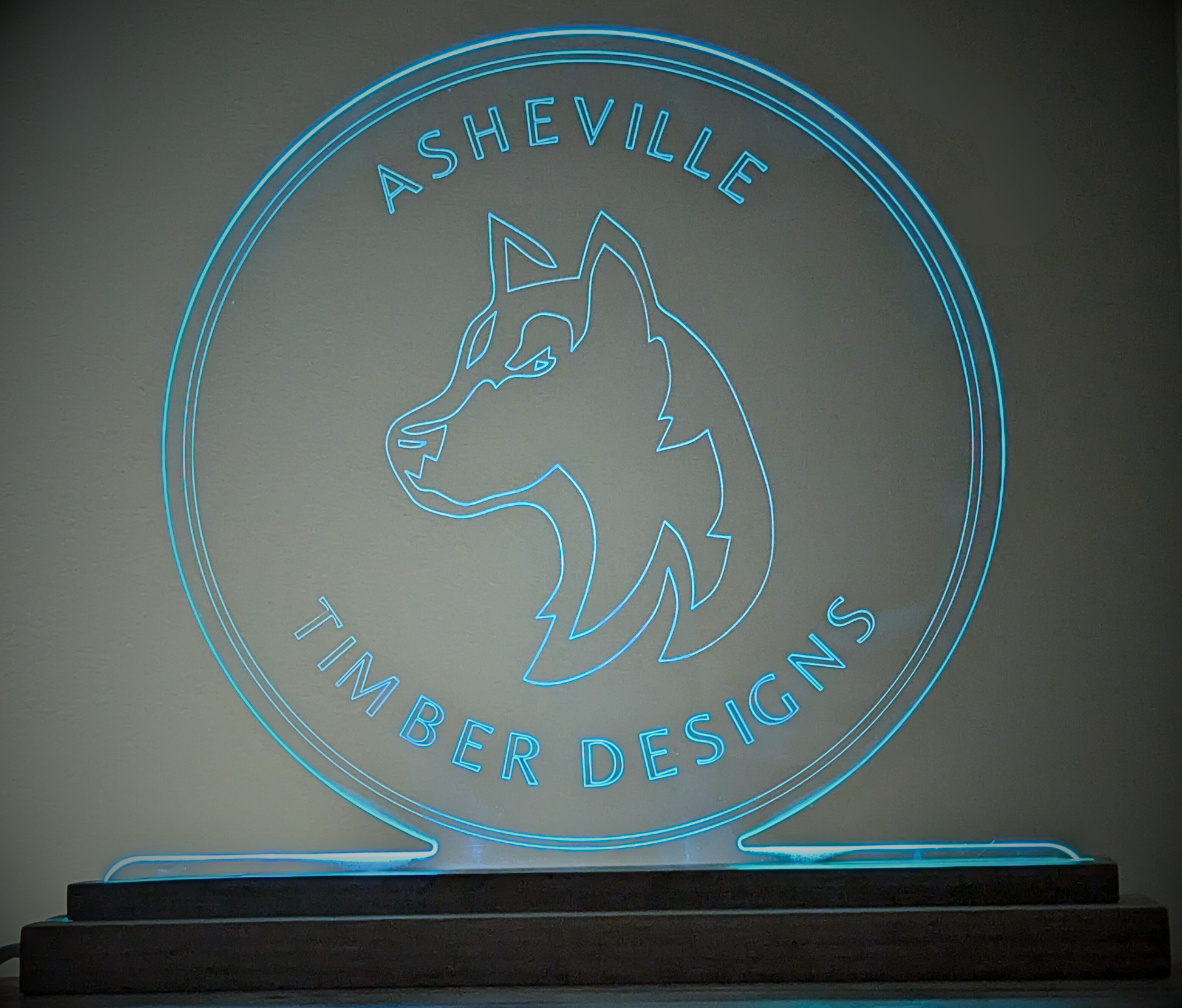 Made in Asheville, NC, this custom logo LED lamp will drive customers to your business. Increase revenue with this marketing tool.
